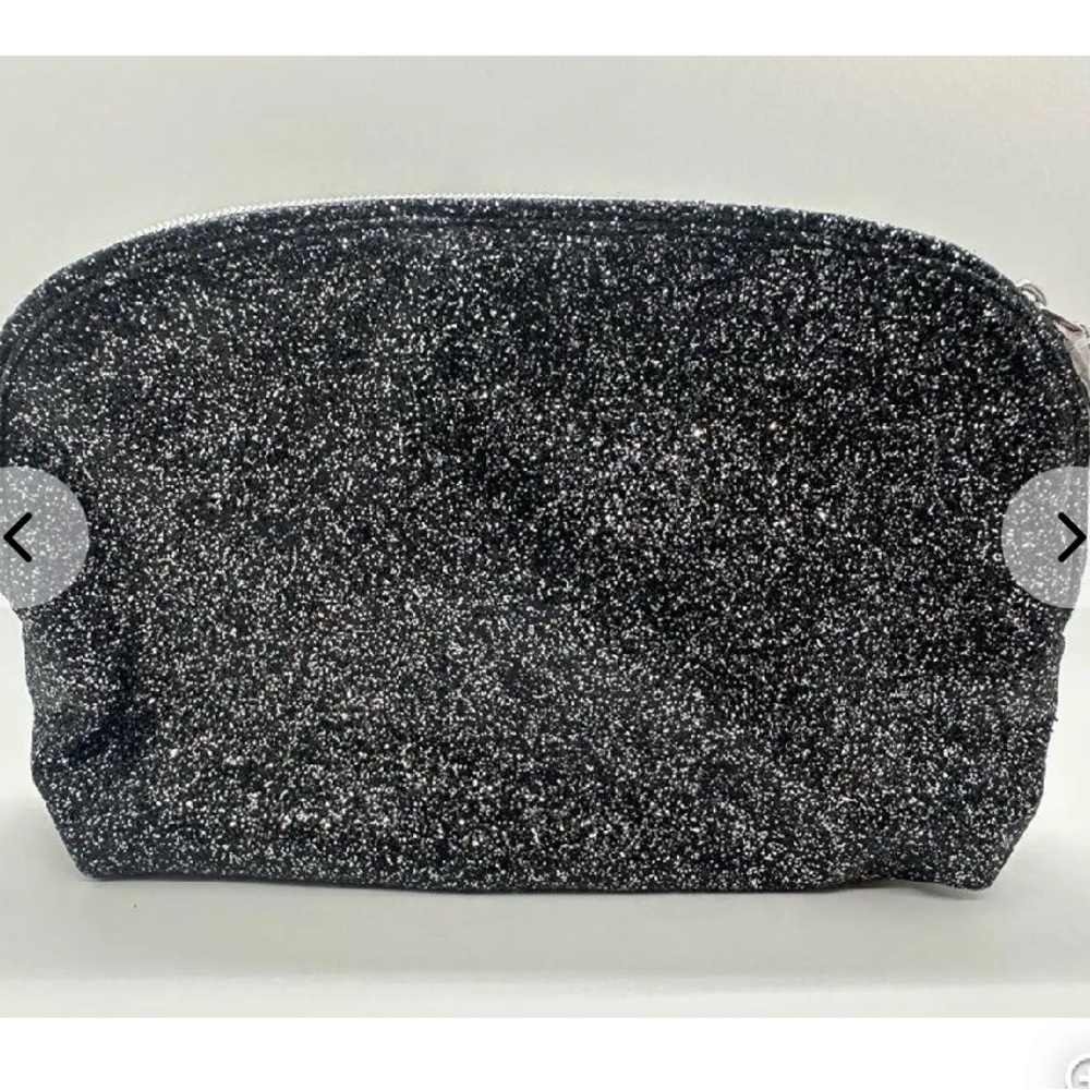New Coach Silver Glitter Cosmetic Pouch - Picture 3 of 6